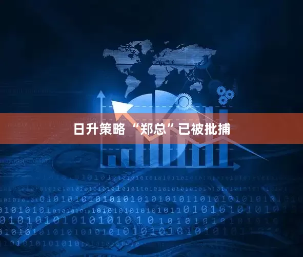 日升策略 “郑总”已被批捕